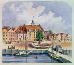 Stadthuys von New York im Jahr 1679
